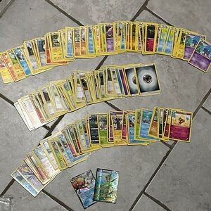 Pokemon Trading Cards - Yellow, Blue, and Green